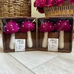 Jingle & Joy mushroom pink pinkmas ornaments pearl Christmas holiday